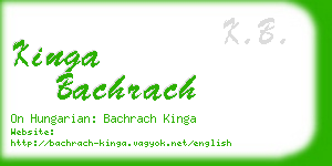 kinga bachrach business card